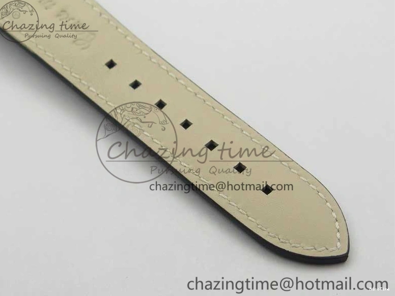 MIROTIME 0404 Practical Calatrava 5524 Pilot Travel Time SS GRF Blue Dial on Black Leather Strap A324 V 7107